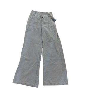 Blanco Wide Leg Pants Womens Large Blue Cotton Smocked High Rise Boho